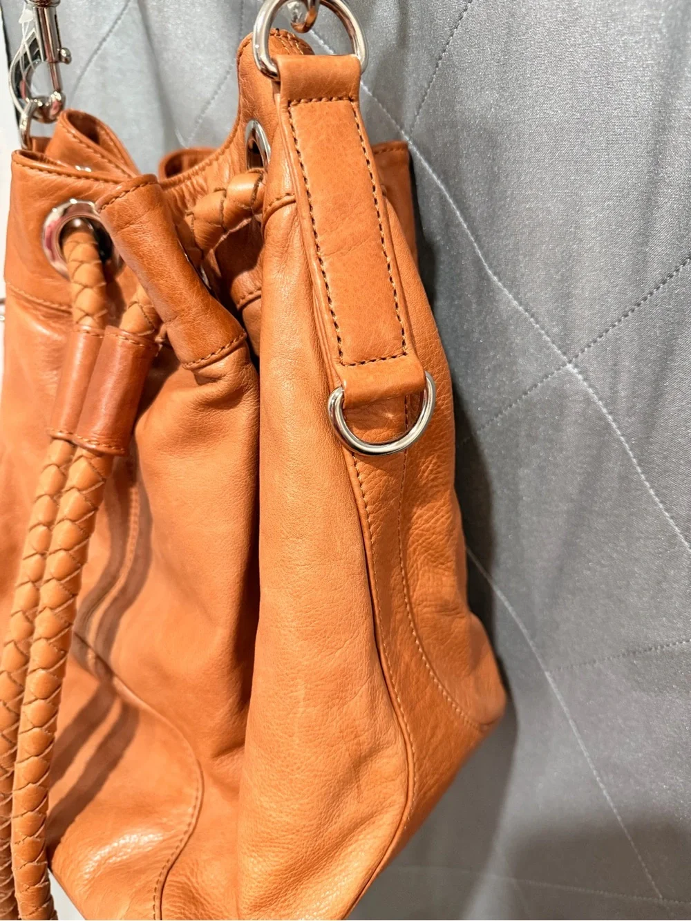 Rebecca Minkoff Tan Drawstring Tassel Bucket Bag - Women
